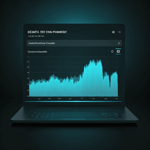 minimalist user interface dashboard showing growth charts
