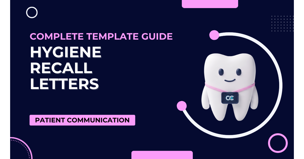 Dental Hygiene Recall Letter Templates (Email + SMS + Print)